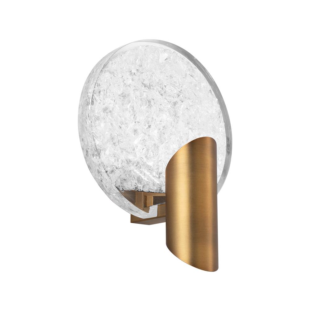 Modern Forms Oracle 9'' LED Wall Sconce Light 3000K in Aged Brass