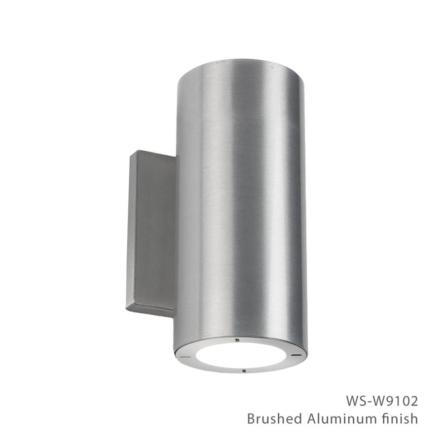 Modern Forms Vessel 8'' LED Outdoor Wall Sconce Light 3000K in Brushed Aluminum