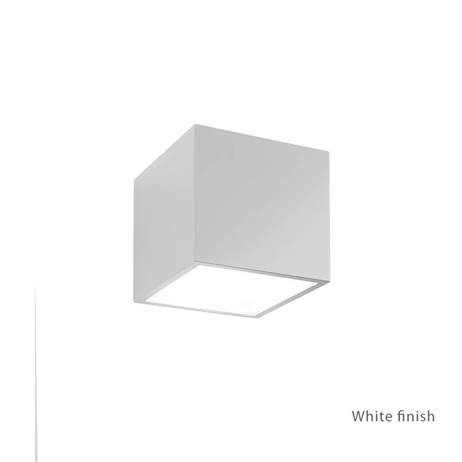 Modern Forms Bloc 6'' LED Outdoor Wall Sconce Light 3000K in White