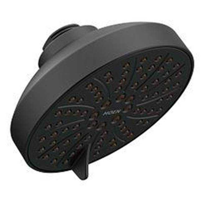 Moen Matte black six-function 4.5'' diameter spray head eco-performance showerhead