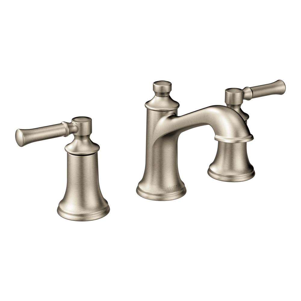 Moen Dartmoor 8 in. Widespread 2-Handle Bathroom Faucet in Brushed Nickel (Valve Sold Separately)