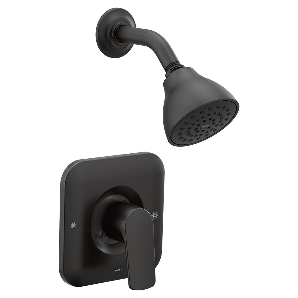 Moen Rizon 1-Handle Posi-Temp Eco-Performance Shower Faucet Trim Kit in Matte Black (Valve Sold Separately)