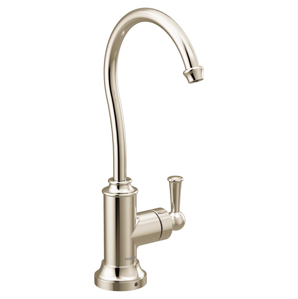 Moen Sip Traditional Cold Water Kitchen Beverage Faucet with Optional Filtration System, Polished Nickel