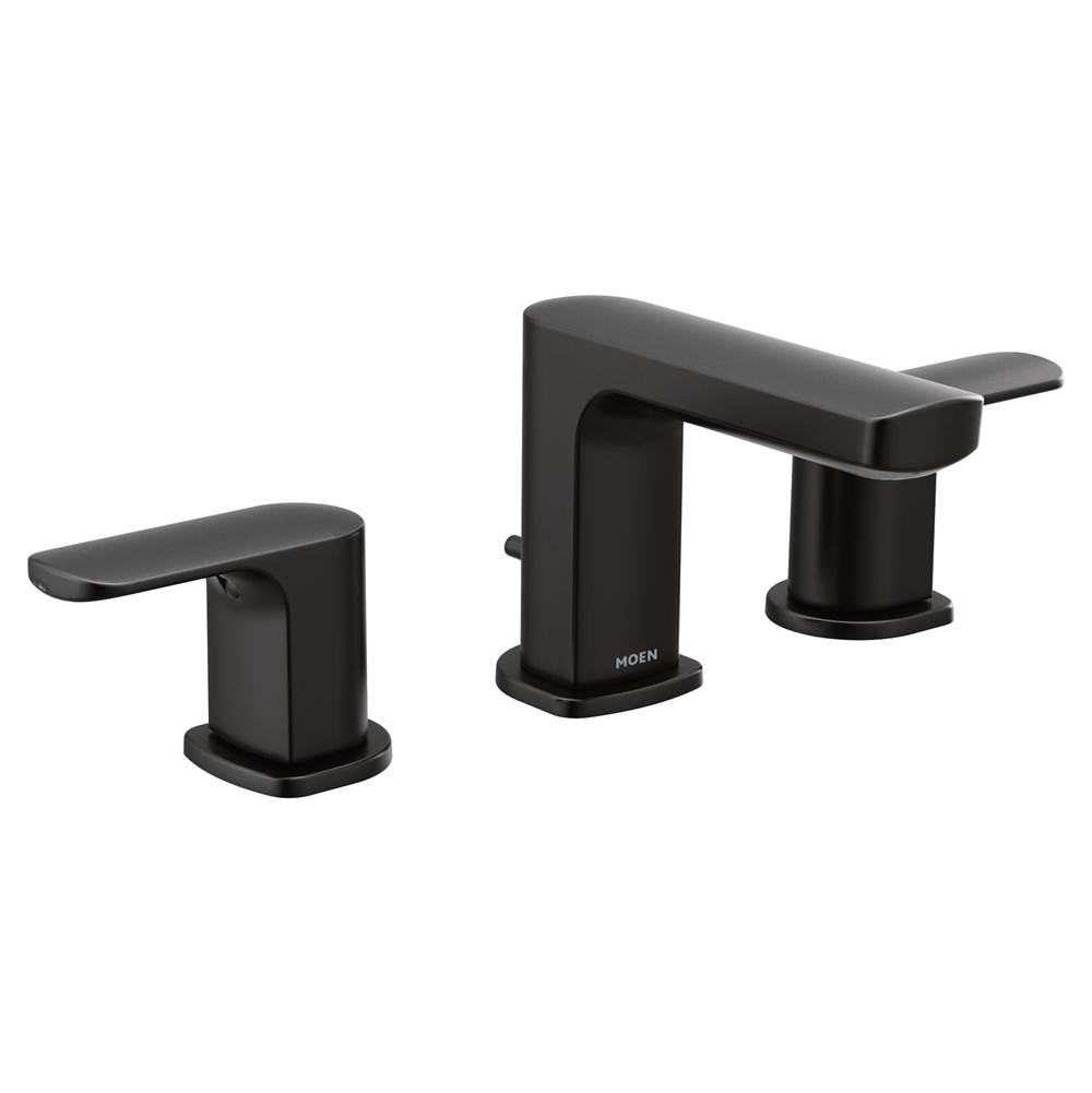 Moen Rizon 8 in. Widespread 2-Handle Bathroom Faucet Trim Kit in Matte Black (Valve Sold Separately)