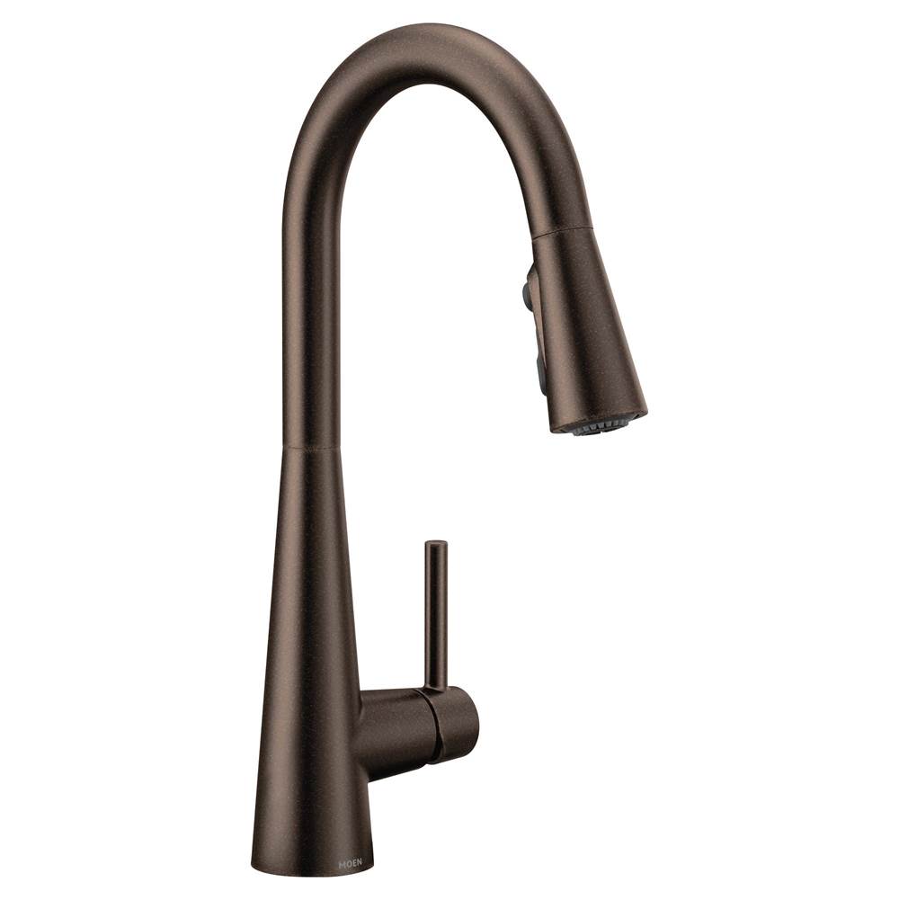 Moen Sleek Single-Handle Pull-Down Sprayer Kitchen Faucet with Reflex and Power Clean in Oil-Rubbed Bronze