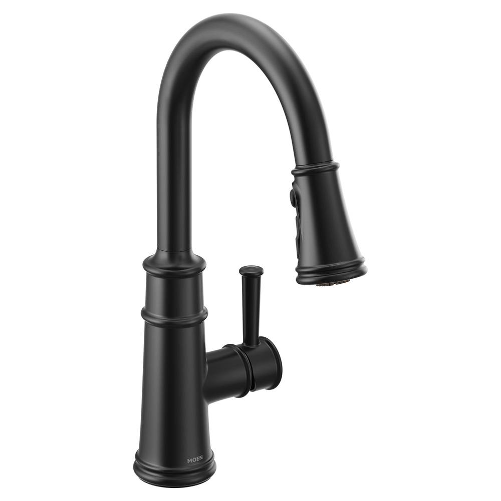 Moen Belfield Single-Handle Pull-Down Sprayer Kitchen Faucet with Reflex and Power Boost in Matte Black