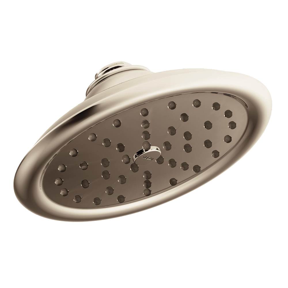 Moen ExactTemp 7'' Eco-Performance One-Function Rainshower Showerhead with Immersion Technology, Nickel