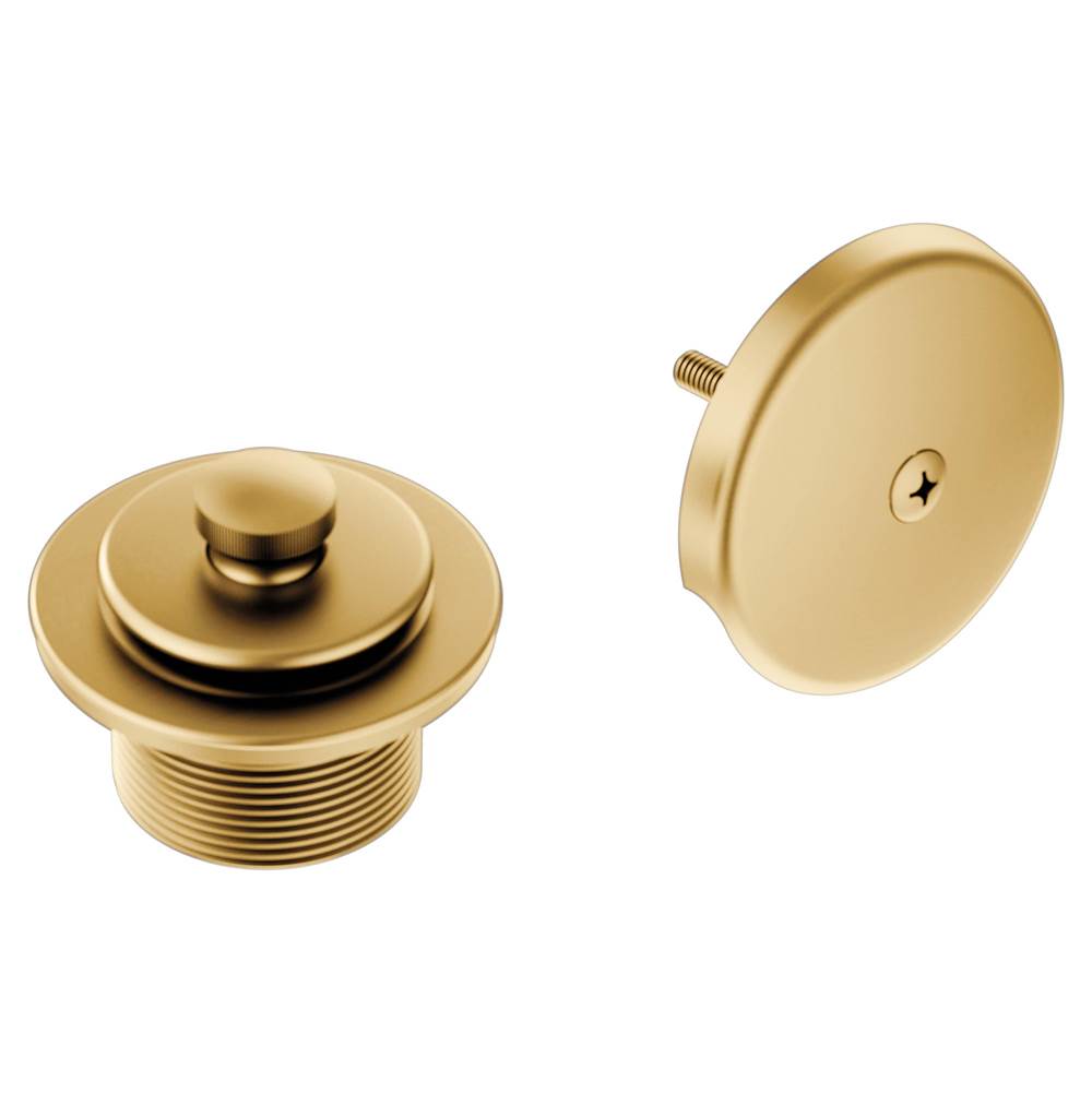 Moen Push-N-Lock Tub and Shower Drain Kit with 1-1/2 Inch Threads, Brushed Gold