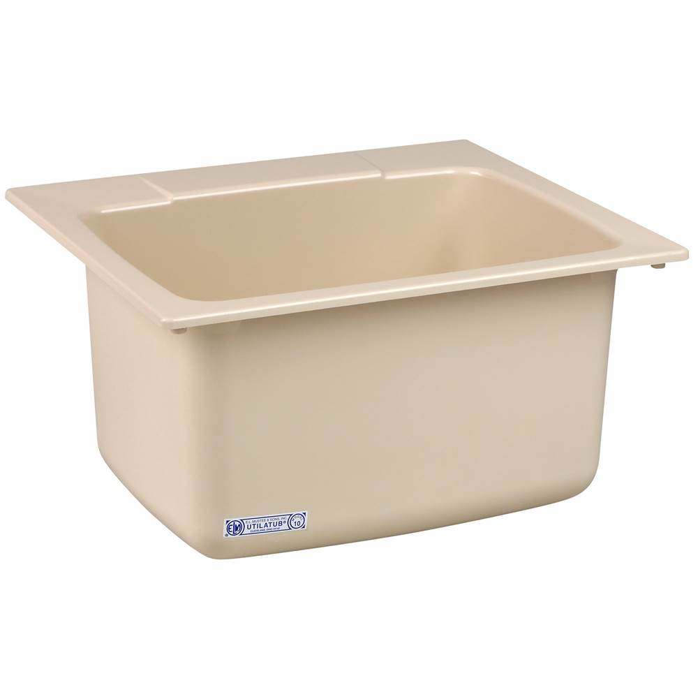 Mustee And Sons Utility Sink, 22''x25'', Bone