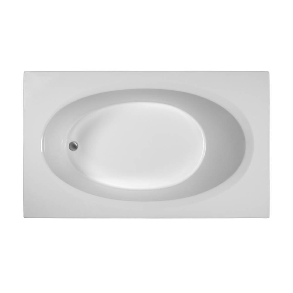 MTI Basics 71X42 White End Drain Soaking Bath-Basics
