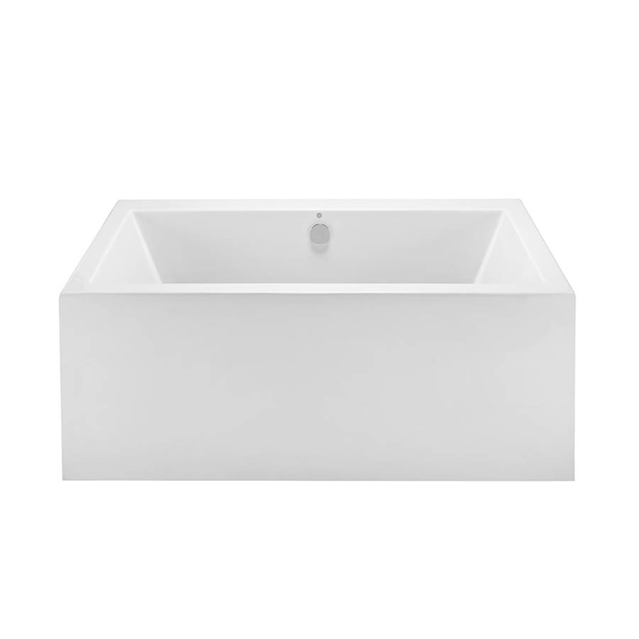 MTI Baths Kahlo 1A Acrylic Cxl Sculpted 3 Side Faucet Deck Air Bath Elite - White (60X36.25)
