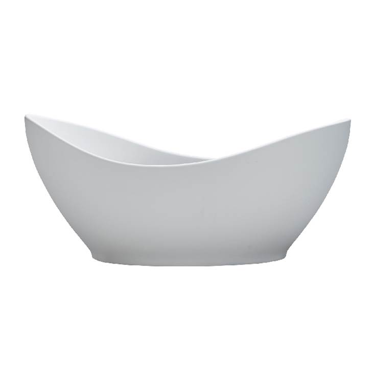 MTI Baths Juliet Sculpturestone Freestanding Air Bath - Gloss White (66X32.5)