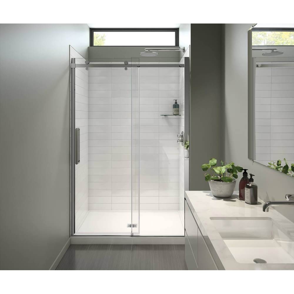 Maax B3X 4836 Acrylic Alcove Shower Base with Anti-slip Bottom with Center Drain in White