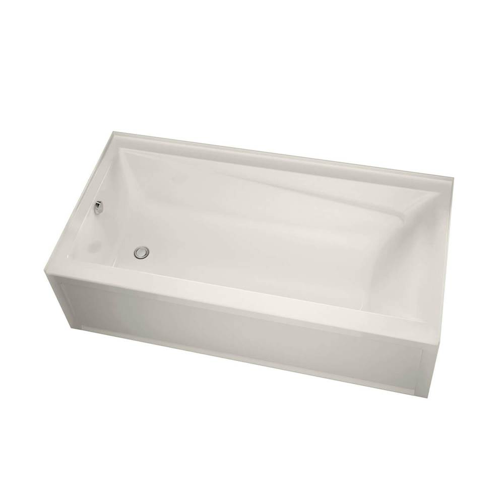 Maax Exhibit 6032 IFS Acrylic Alcove Right-Hand Drain Bathtub in Biscuit