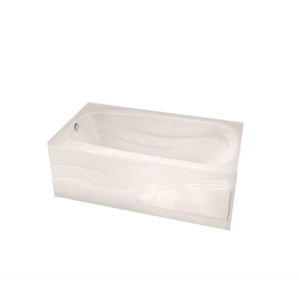 Maax Tenderness 6032 Acrylic Alcove Right-Hand Drain Bathtub in Biscuit