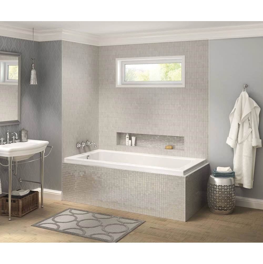 Maax Pose 7236 IF Acrylic Corner Left Left-Hand Drain Bathtub in White
