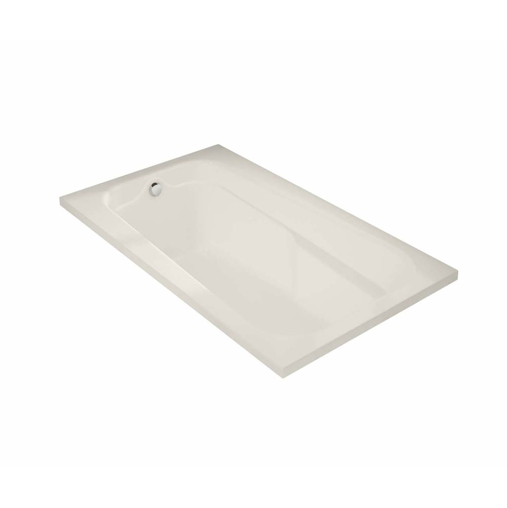 Maax Tempest 60 x 36 Acrylic Alcove End Drain Aeroeffect Bathtub in Biscuit