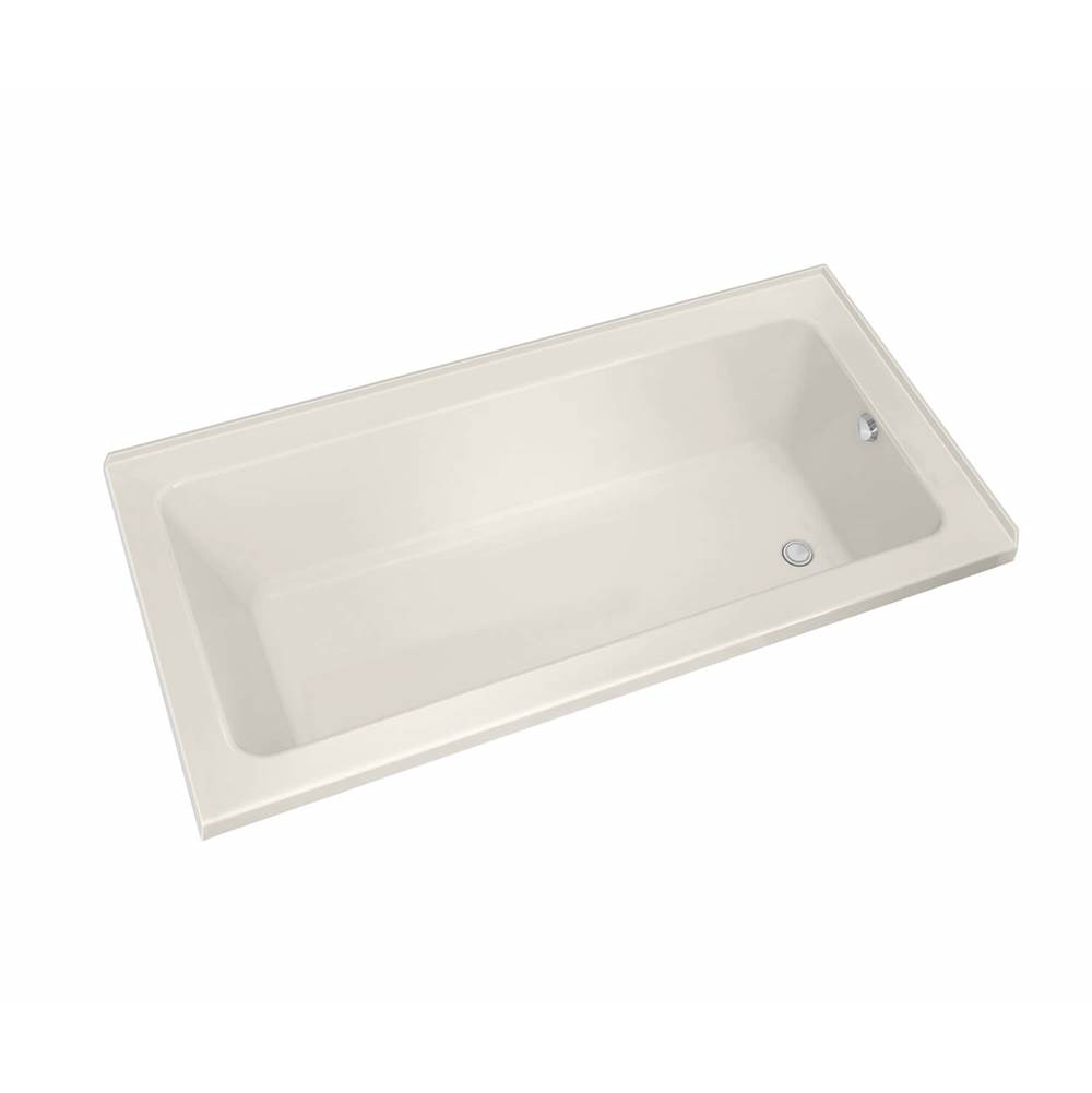 Maax Pose 6636 IF Acrylic Corner Right Right-Hand Drain Aeroeffect Bathtub in Biscuit