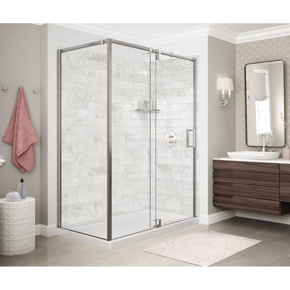 Maax ModulR 60 x 32 x 78 in. 8mm Pivot Shower Door for Corner Installation with Clear glass in Chrome