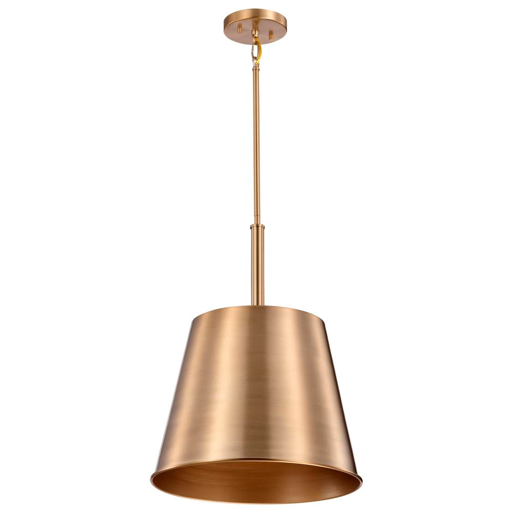 Nuvo Alexis 1 Light Large Pendant; Burnished Brass and Gold Finish