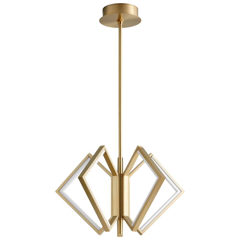 Oxygen Lighting Acadia Ceiling Mount In Aged Brass