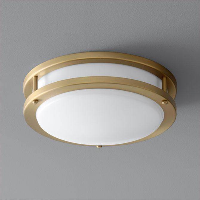 Oxygen Lighting Oracle Ceiling Mount In Aged Brass