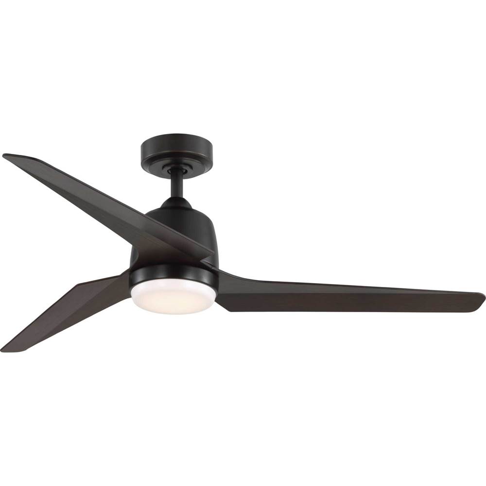 Progress Lighting Upshur Collection 52 in. Antique Bronze Transitional Ceiling Fan with LED Light Kit