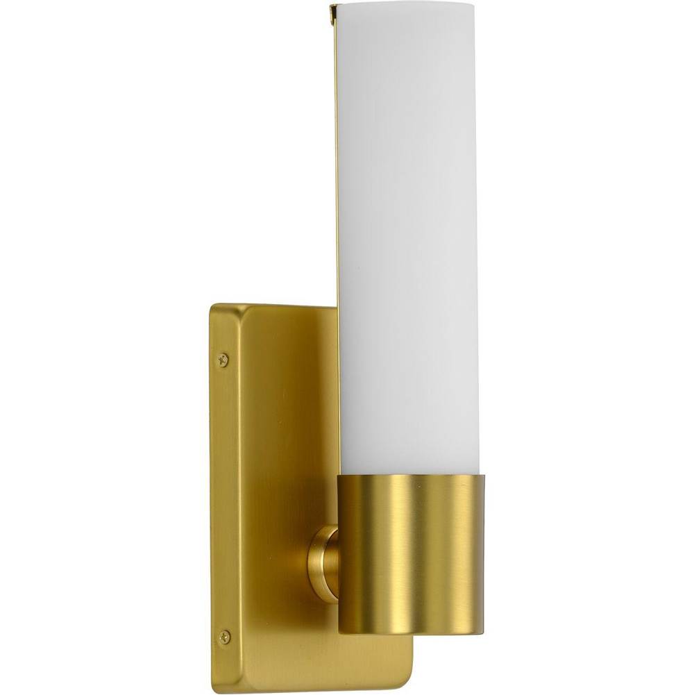 Progress Lighting Blanco LED Collection Satin Brass One-Light LED Wall Bracket