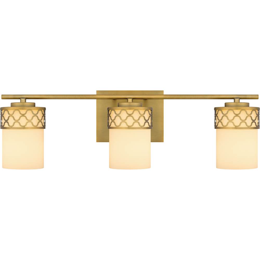 Quoizel Bath 3 Lights Aged Brass
