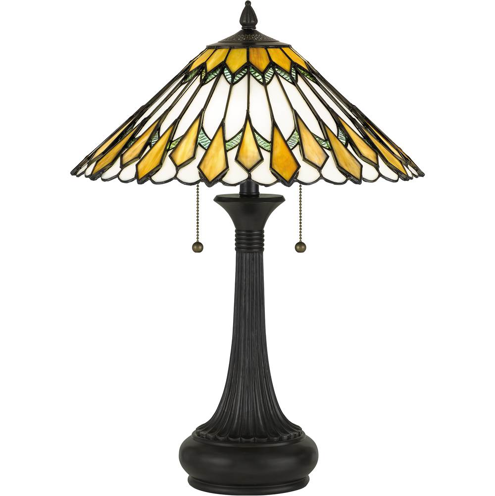 Quoizel Table lamp tiffany 2 light vintage bronz