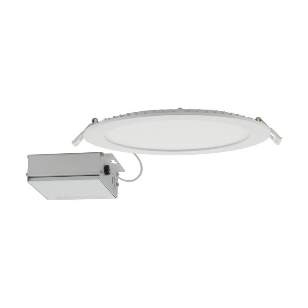 Satco 24 W LED Direct Wire Downlight, Edge-lit, 8'', CCT Selectable, 120 V, Dimmable, Round, Remote Driver