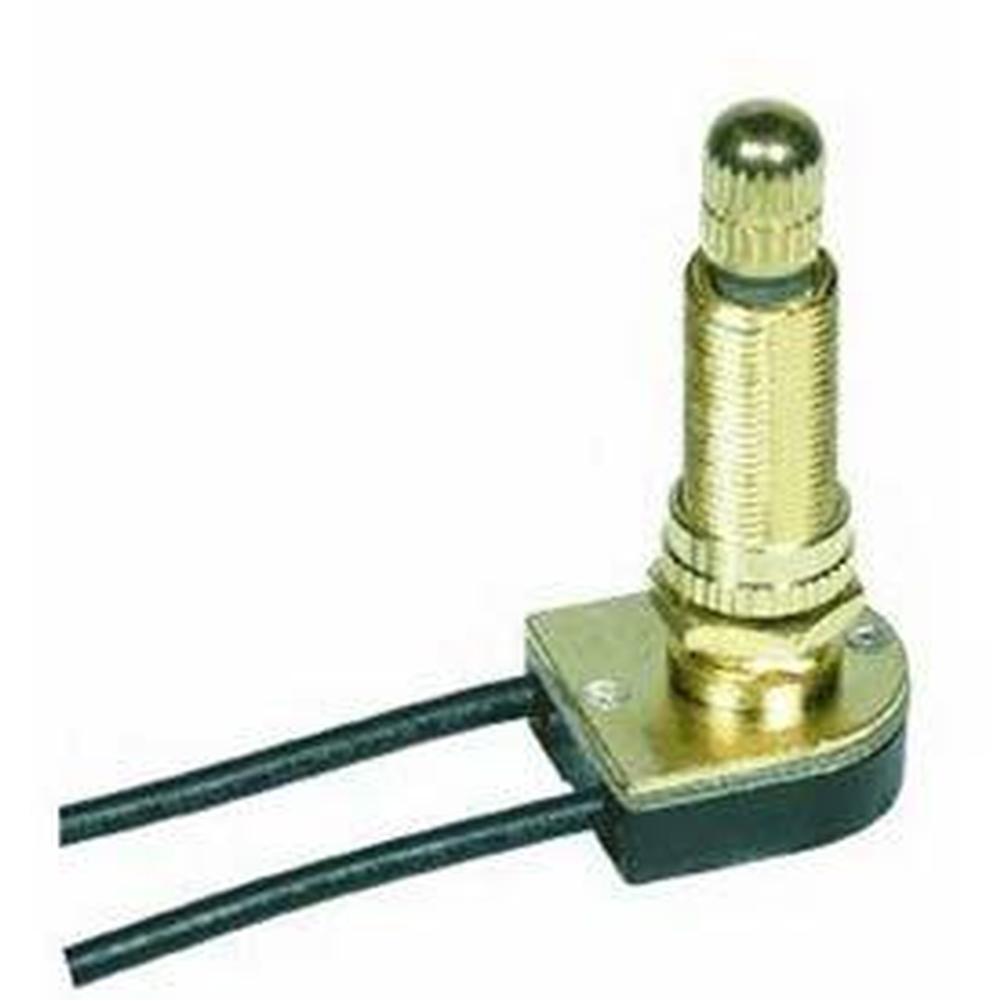 Satco Brass Finish On/Off Rotary Switch 1-1/8''