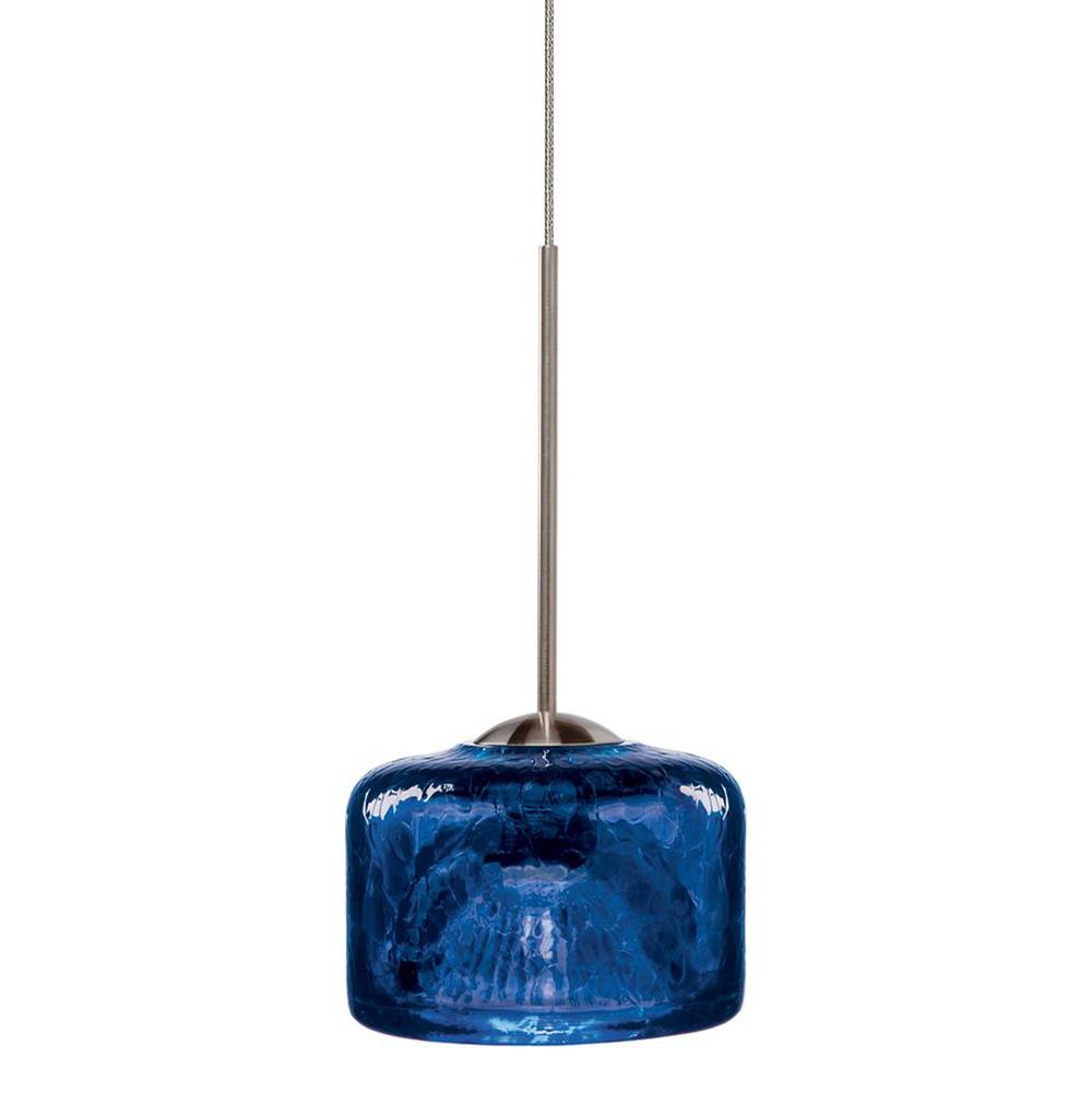 Stone Lighting Pendant, Krypto, Blue, Polished Nickel, MR16, Halogen, 35 W, 1600 Lumens, for Cable Adapter