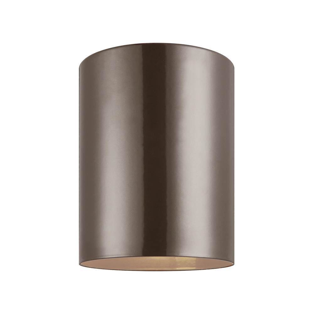 Visual Comfort Studio Collection Outdoor Cylinders Small LED Ceiling Flush Mount