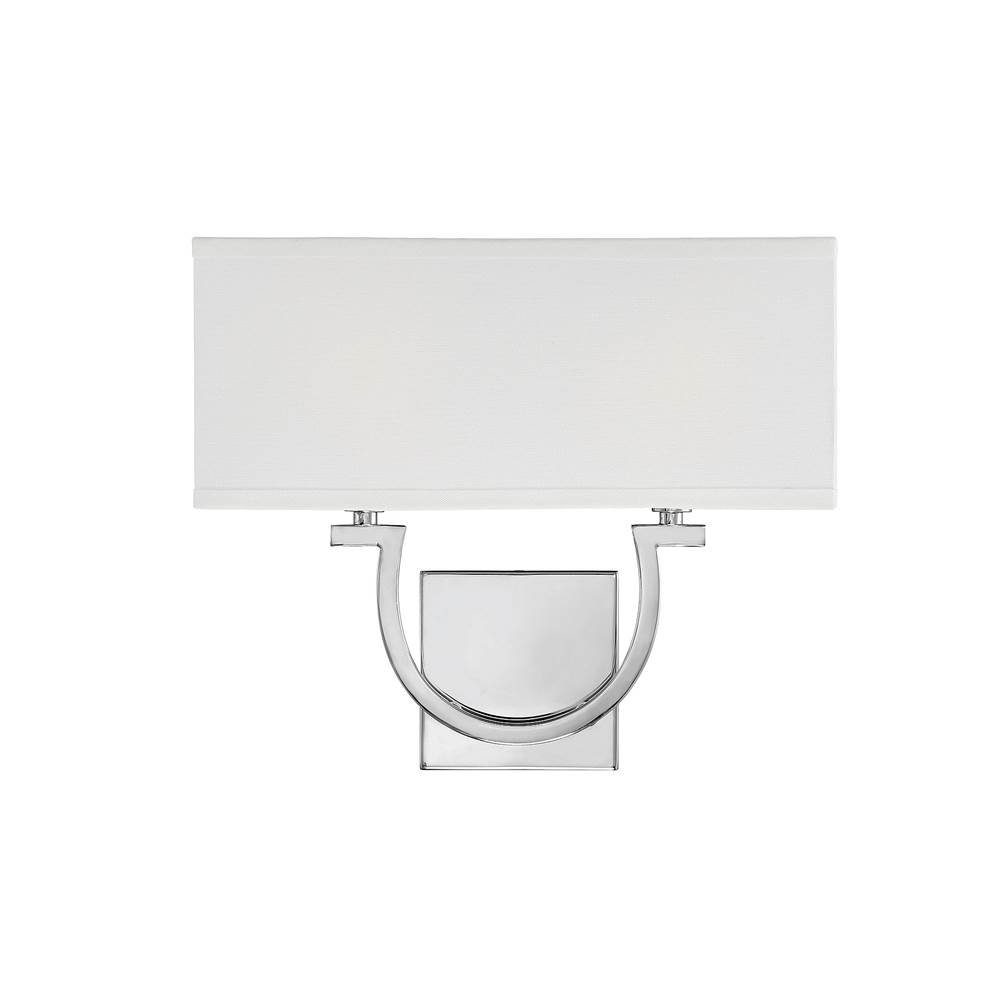 Savoy House Rhodes 2-Light Wall Sconce in Polished Nickel