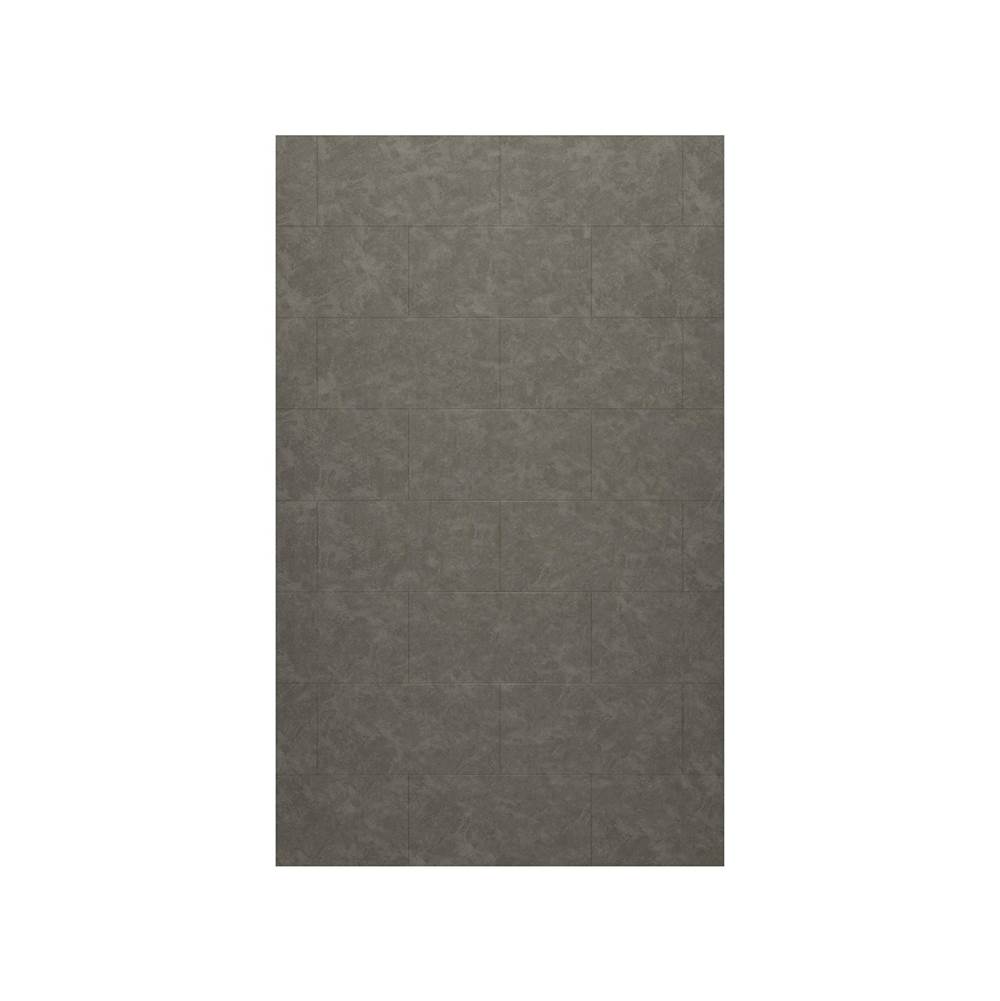 Swan TSMK-9662-1 62 x 96 Swanstone® Traditional Subway Tile Glue up Bathtub and Shower Single Wall Panel in Charcoal Gray