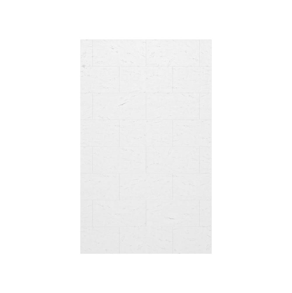 Swan TSMK-9630-1 30 x 96 Swanstone® Traditional Subway Tile Glue up Bathtub and Shower Single Wall Panel in Carrara