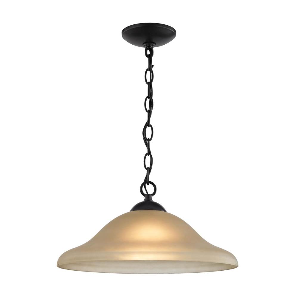 Thomas Lighting Conway Conway 1-Light in Oil Rubbed Bronze With Light Amber Glass