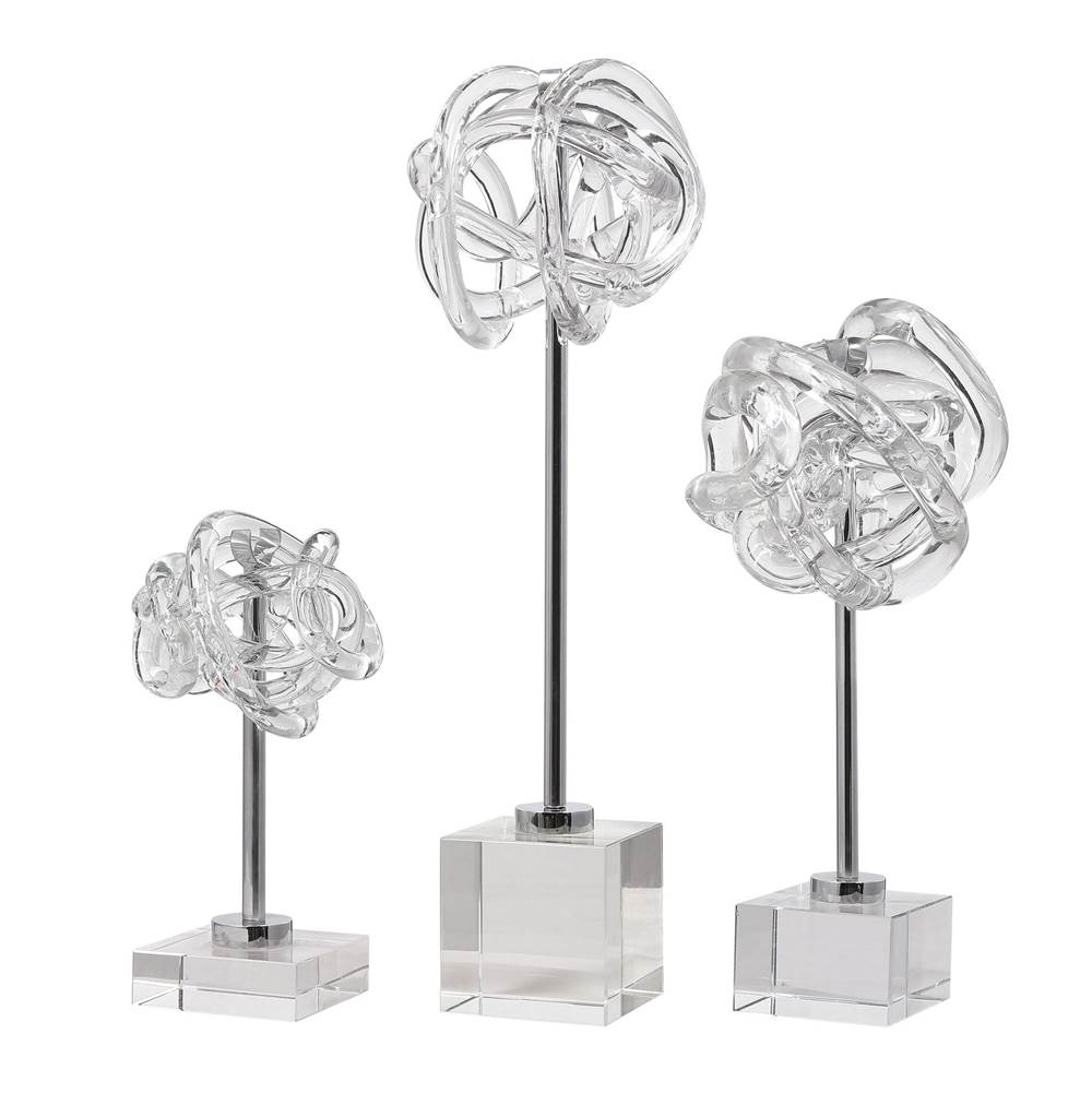Uttermost Uttermost Neuron Glass Table Top Sculptures, S/3