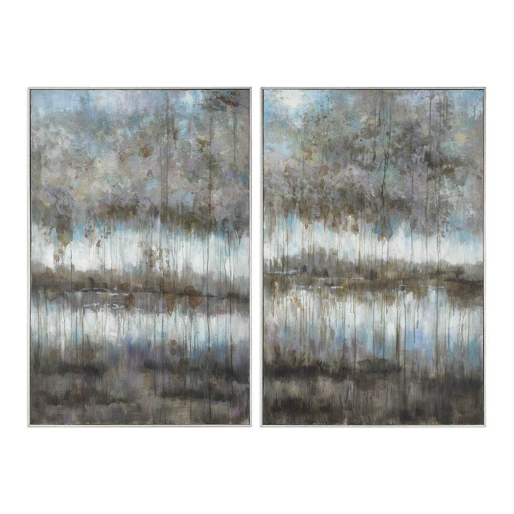 Uttermost Uttermost Gray Reflections Landscape Art S/2