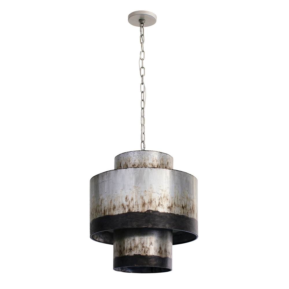 Varaluz Cannery 4-Lt Tall Pendant - Ombre Galvanized