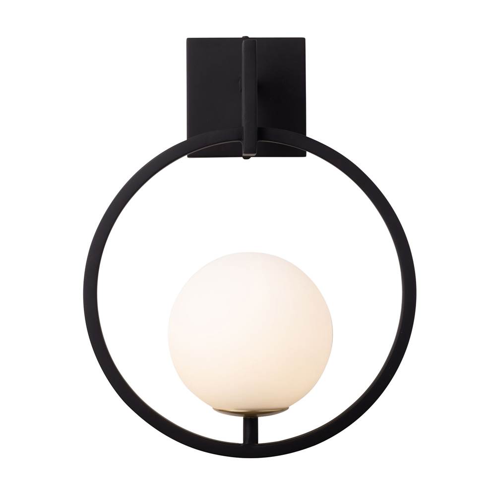 Varaluz Stopwatch 1-Lt Small Sconce - Matte Black/French Gold