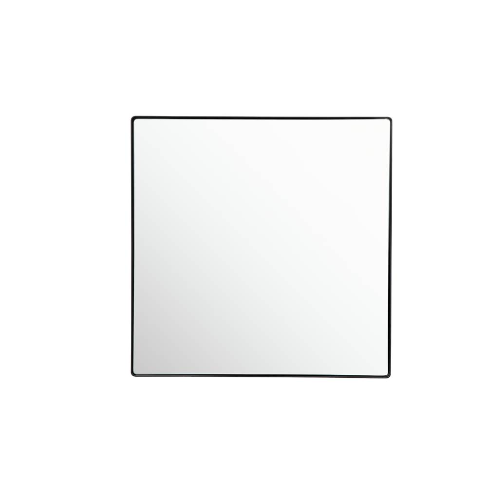 Varaluz Kye 30x30 Rounded Square Wall Mirror - Black