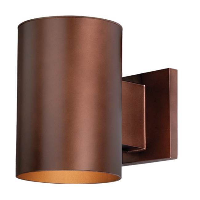 Vaxcel Chiasso Aluminum 1 Light Bronze Dark Sky Cylinder Outdoor Wall Lantern