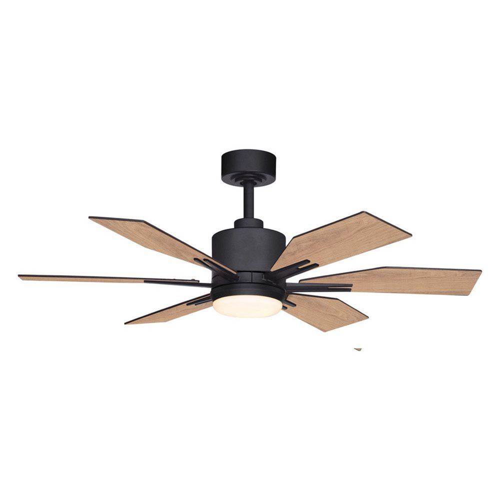 Vaxcel Mayfield Charcoal Black Ceiling Fan with LED Light Kit and Remote