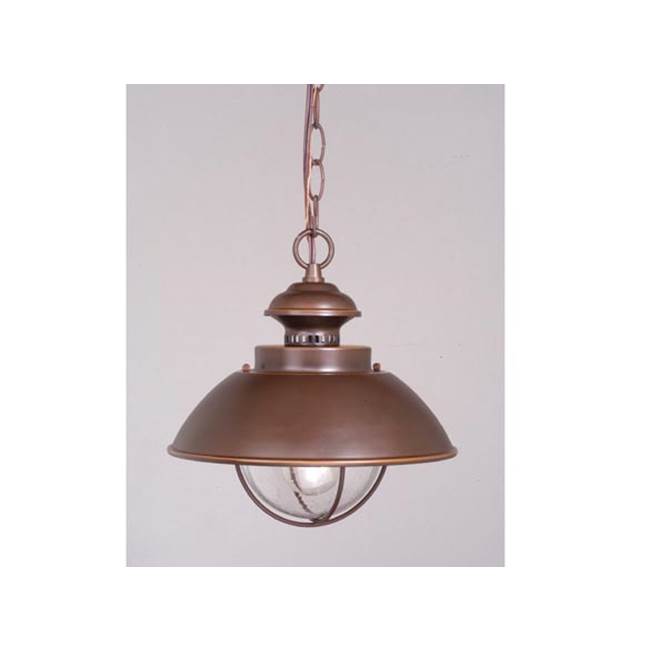 Vaxcel Harwich 1 Light Bronze Coastal Outdoor Barn Dome Pendant Clear Glass