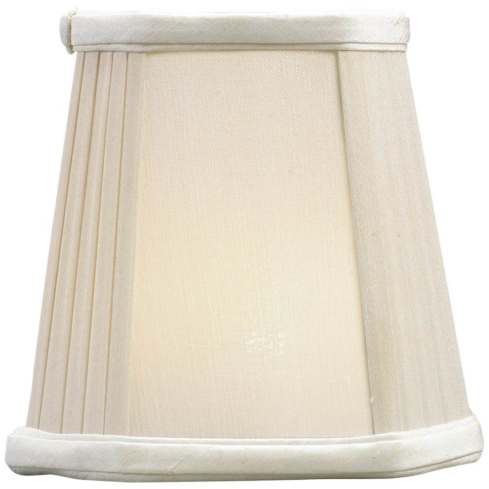 Visual Comfort Signature Collection 3.5'' x 5'' x 5'' Silk Pleated Corner Candle Clip Shade