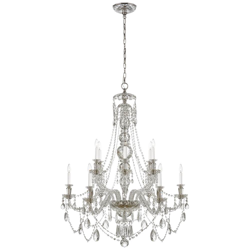 Visual Comfort Signature Collection Daniela Medium Two-Tier Chandelier in Crystal