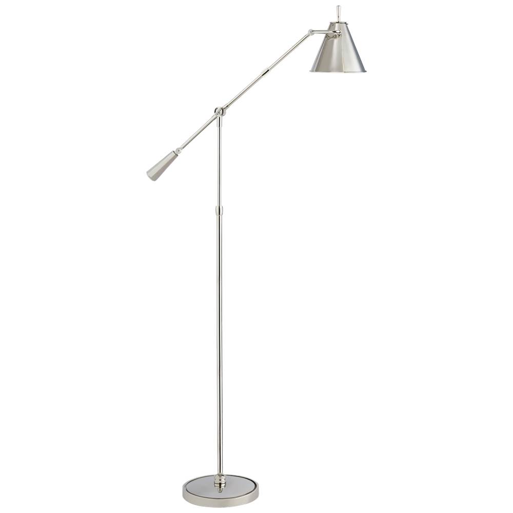 Visual Comfort Signature Collection Goodman Floor Lamp in Polished Nickel