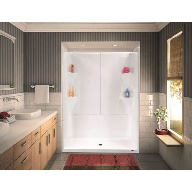Warm Rain Shower with Grab Bars, Fold-Up Seat, Pressure Balance Valve, Hand held Shower with Slide Bar, Vacuum Breaker, and Curtain Rod with Brackets